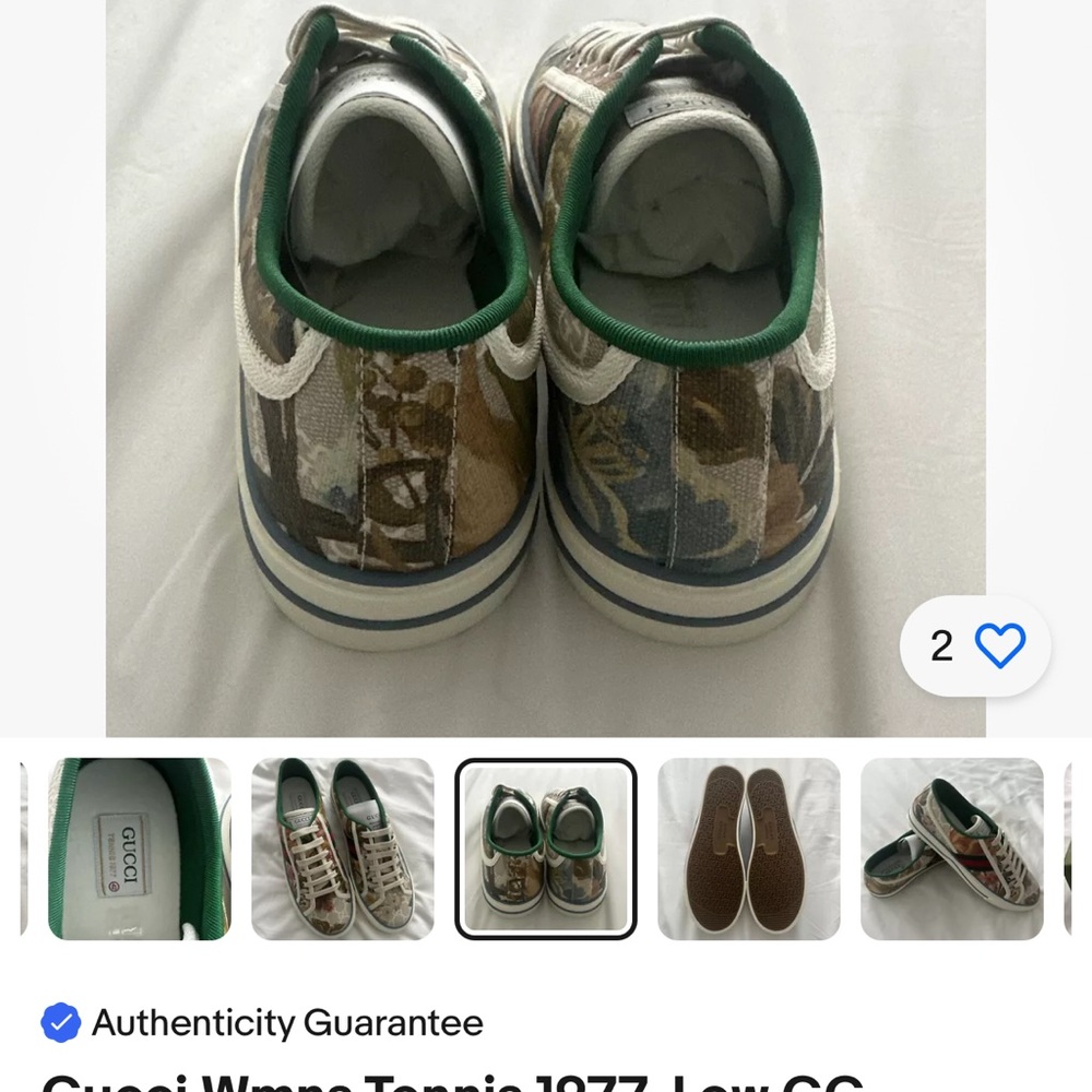 GUCCI WOMENS 1977 TENNIS LOW GG SUPREME FLORA